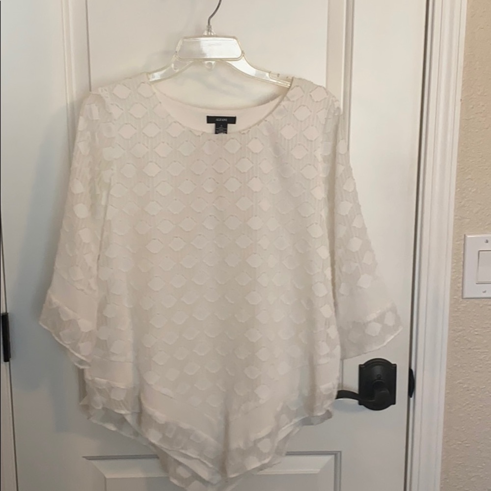 Alfani white flowing top.